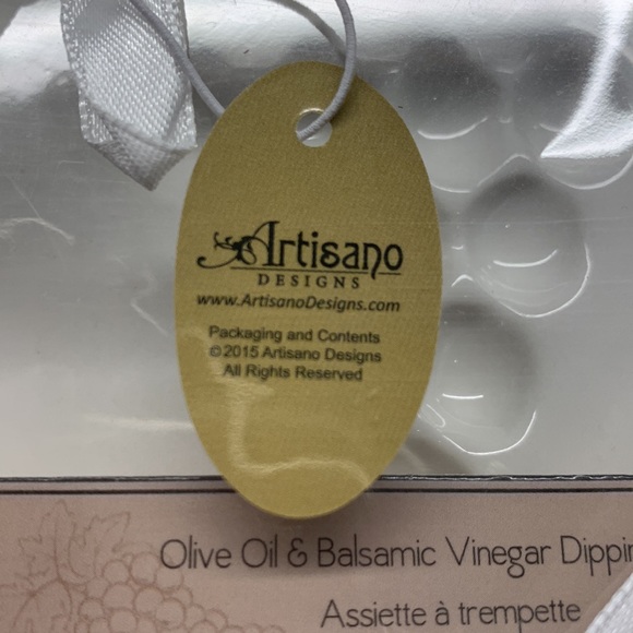 Artesian Deaign olive oil vinegar dipping plate NWT - Picture 3 of 4